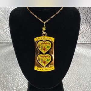 San Francisco Gold Pendant Necklace